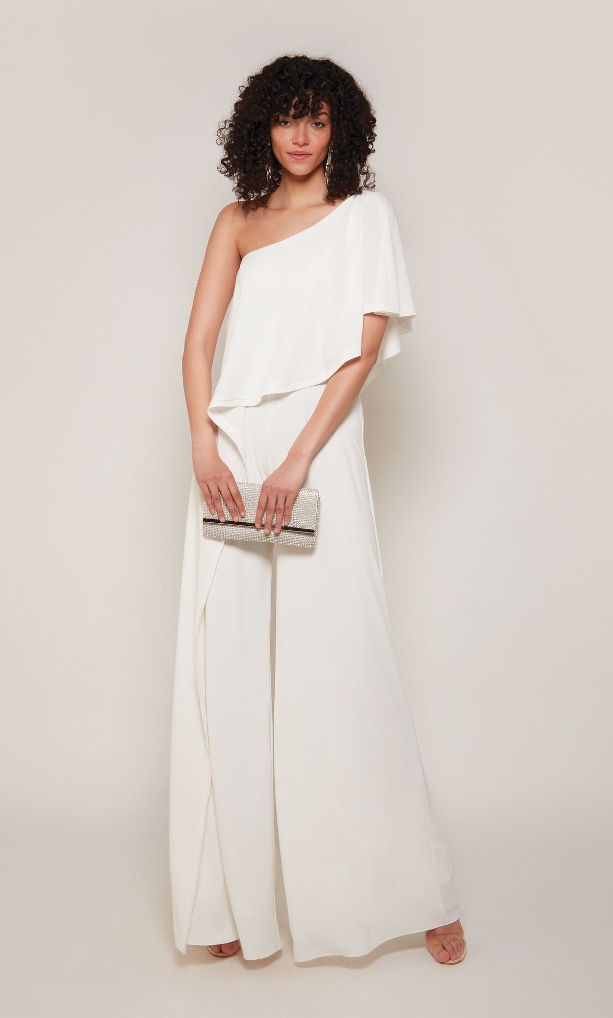 Alyce Paris 70049 Bridal One Omber Ruched/Draped Jumpsuit Dress