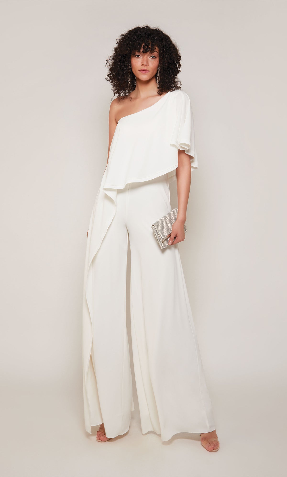 Alyce Paris 70049 Bridal One Omber Ruched/Draped Jumpsuit Dress