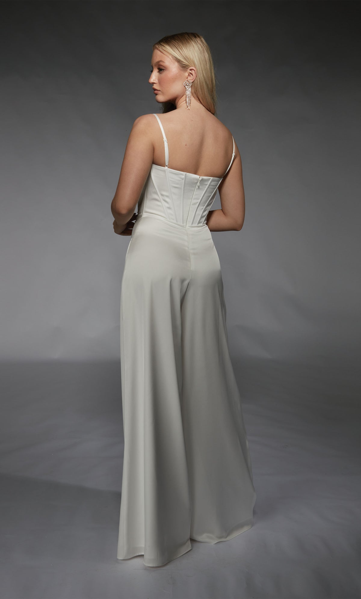 Formal Dress: 70070. Long, Scoop Neck, Jumpsuit, Closed Back