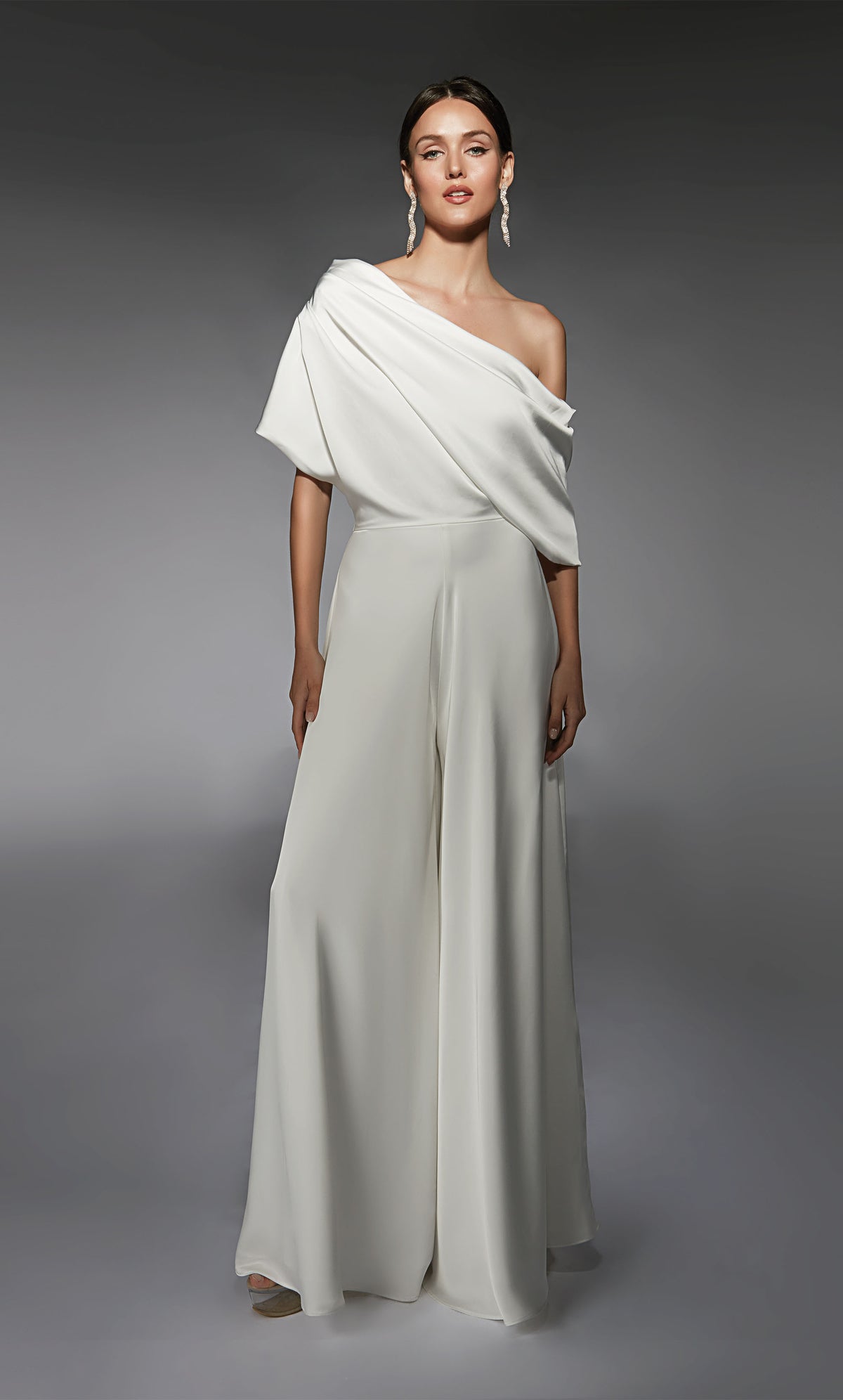 Alyce Paris 70072 Bridal One épaule Élégant robe de combinaison