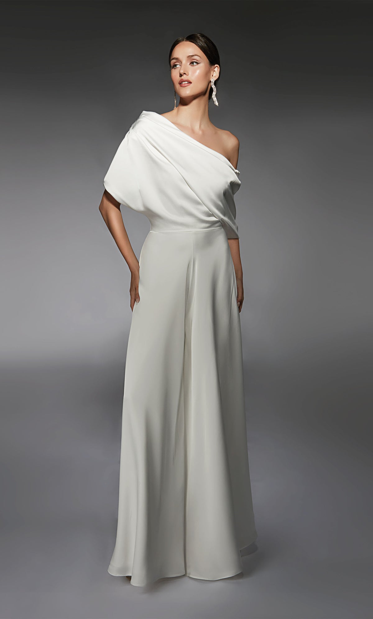 Alyce Paris 70072 Bridal One épaule Élégant robe de combinaison