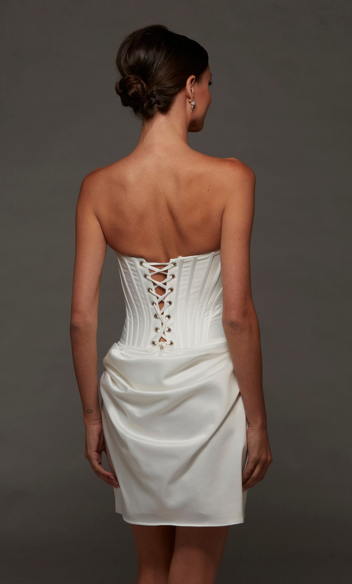ALYCE Paris 70092 Bridal Cowl Neckline Ruched/draped Straight Dress