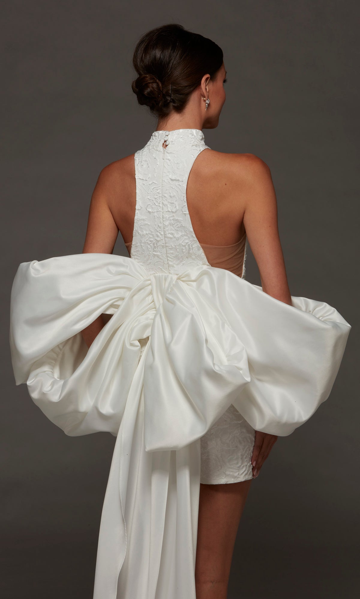 ALYCE Paris 70100 Bridal Off The Shoulder Neckline Simple Jacket Dress