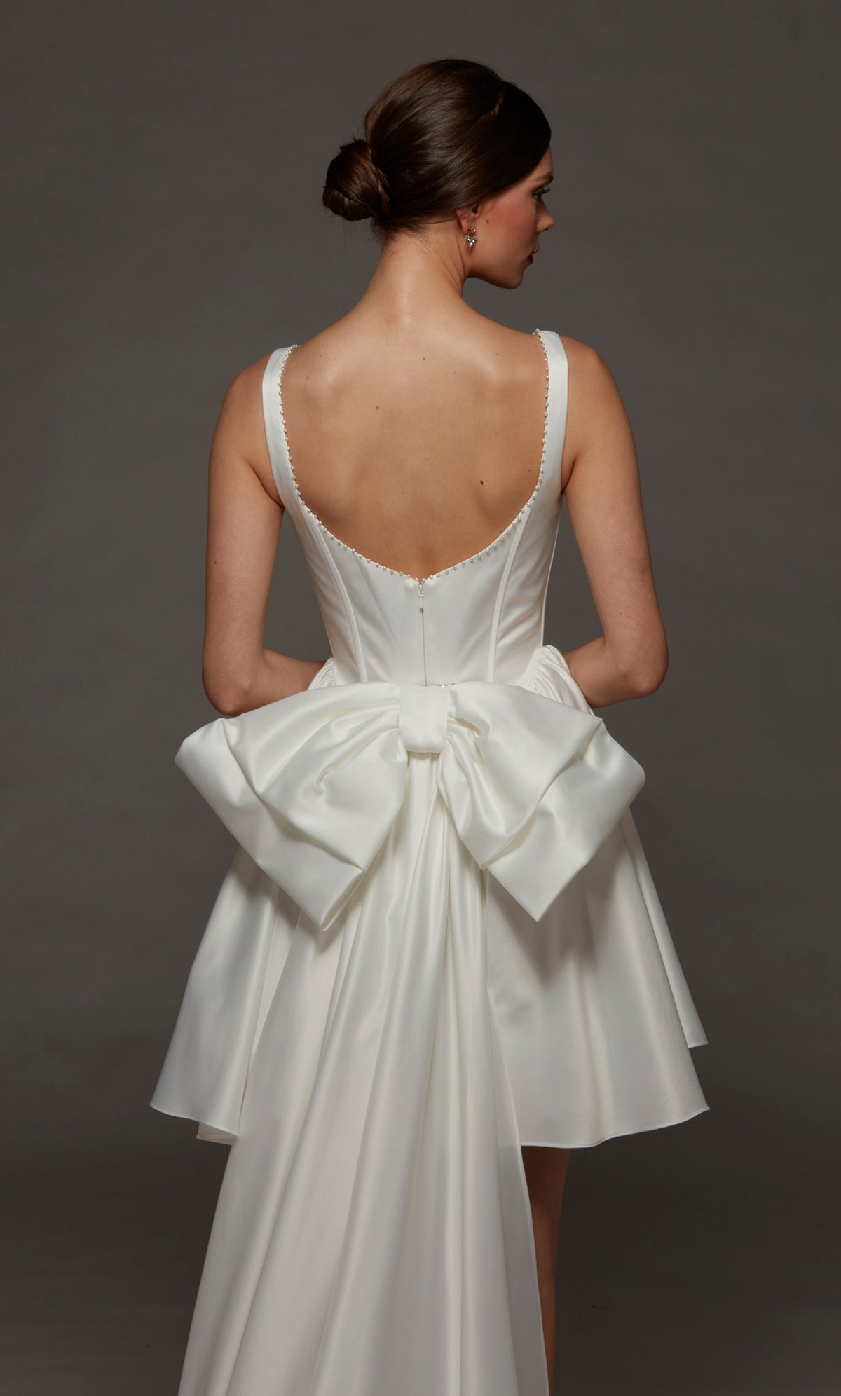 ALYCE Paris 70103 Bridal Square Neckline Plus Size A Line Dress