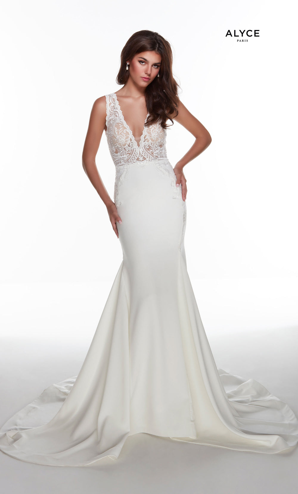 Alyce Paris 7016 Bridal che immerse abito a flare sexy