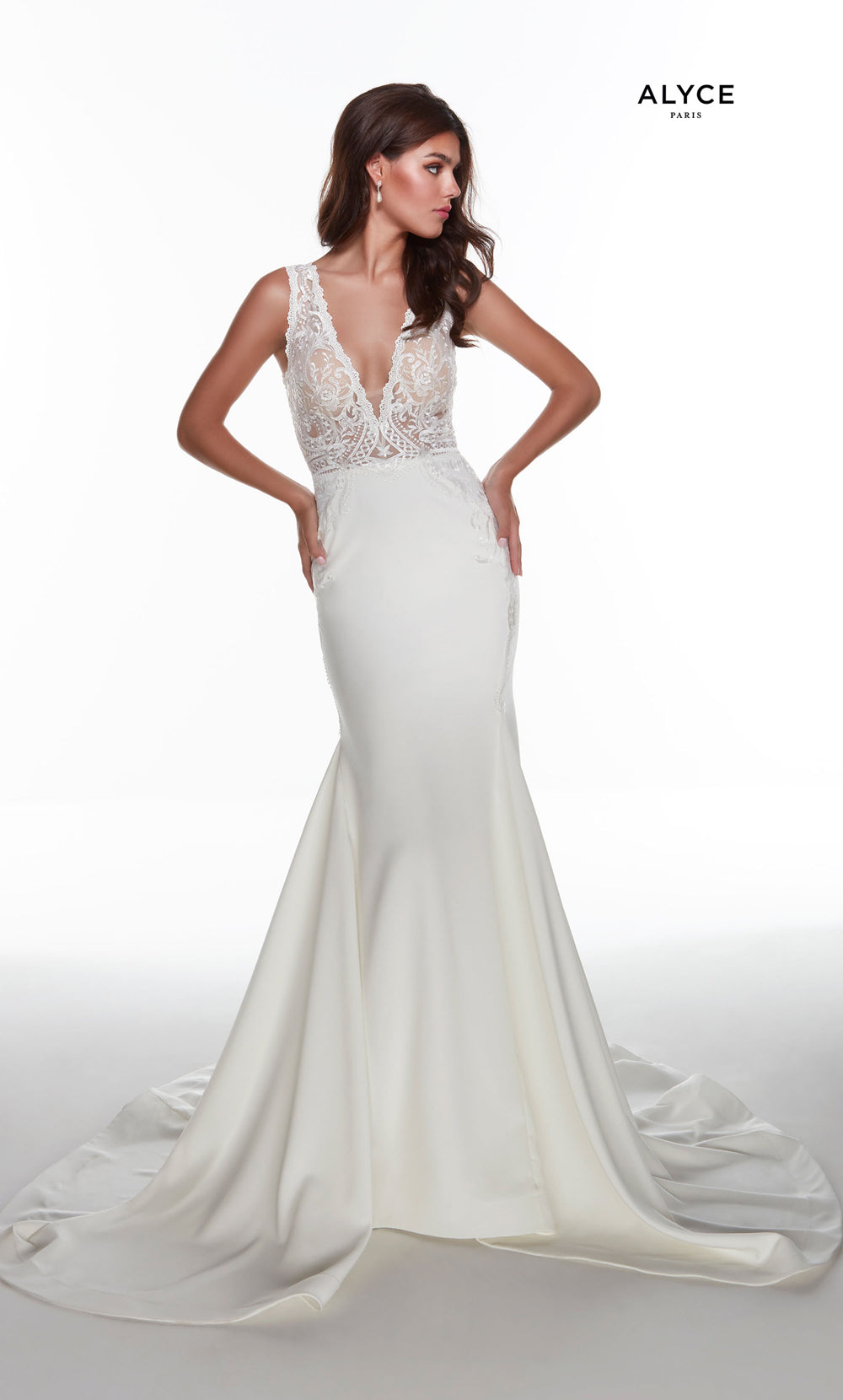 Alyce Paris 7016 Bridal che immerse abito a flare sexy