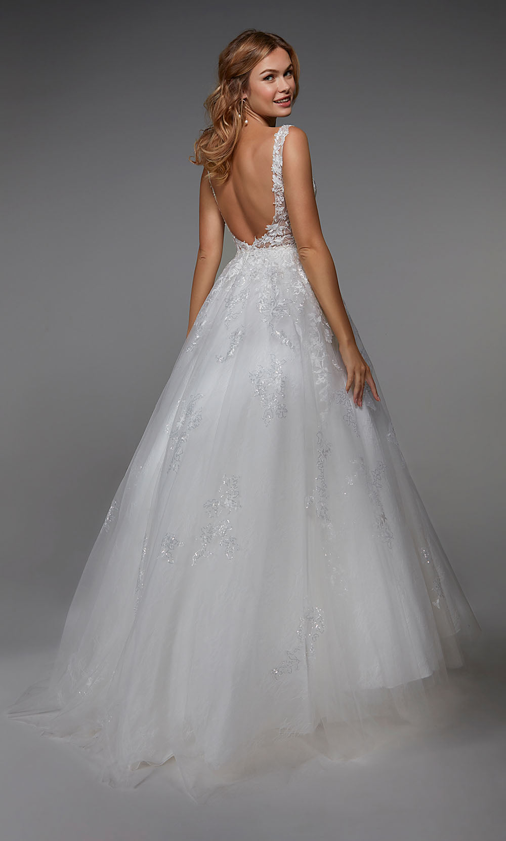 ALYCE Paris 7039 Bridal Plunging Train Ballgown Dress