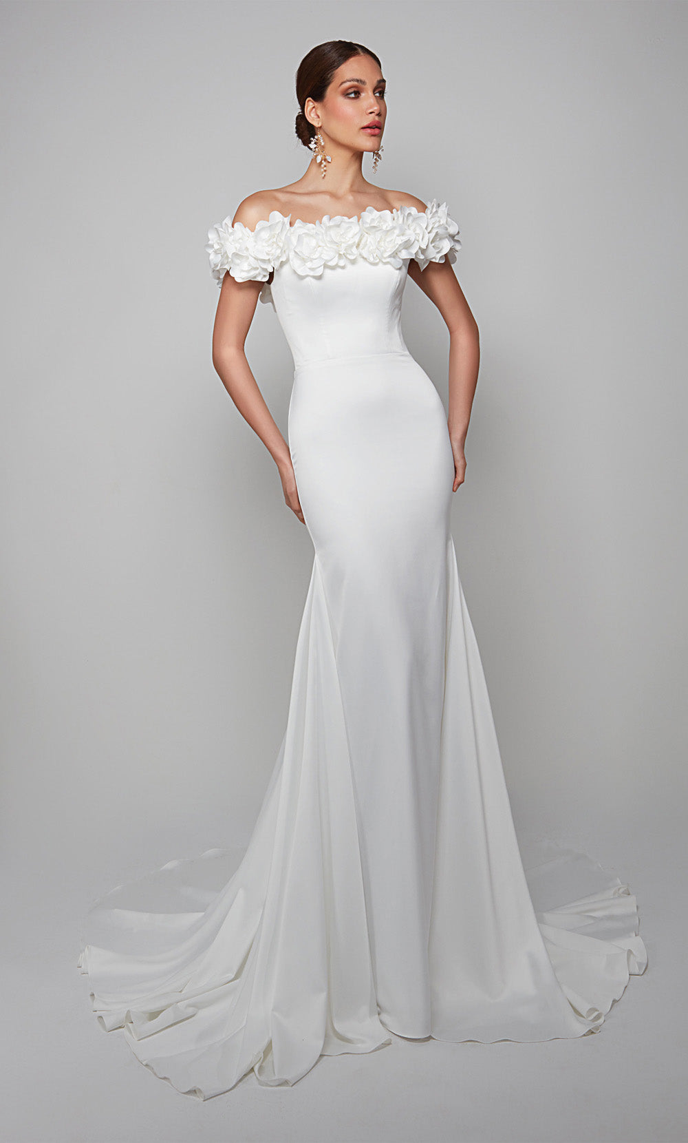 Alyce Paris 7061 Bridal fuera del hombro Vestido de sirena