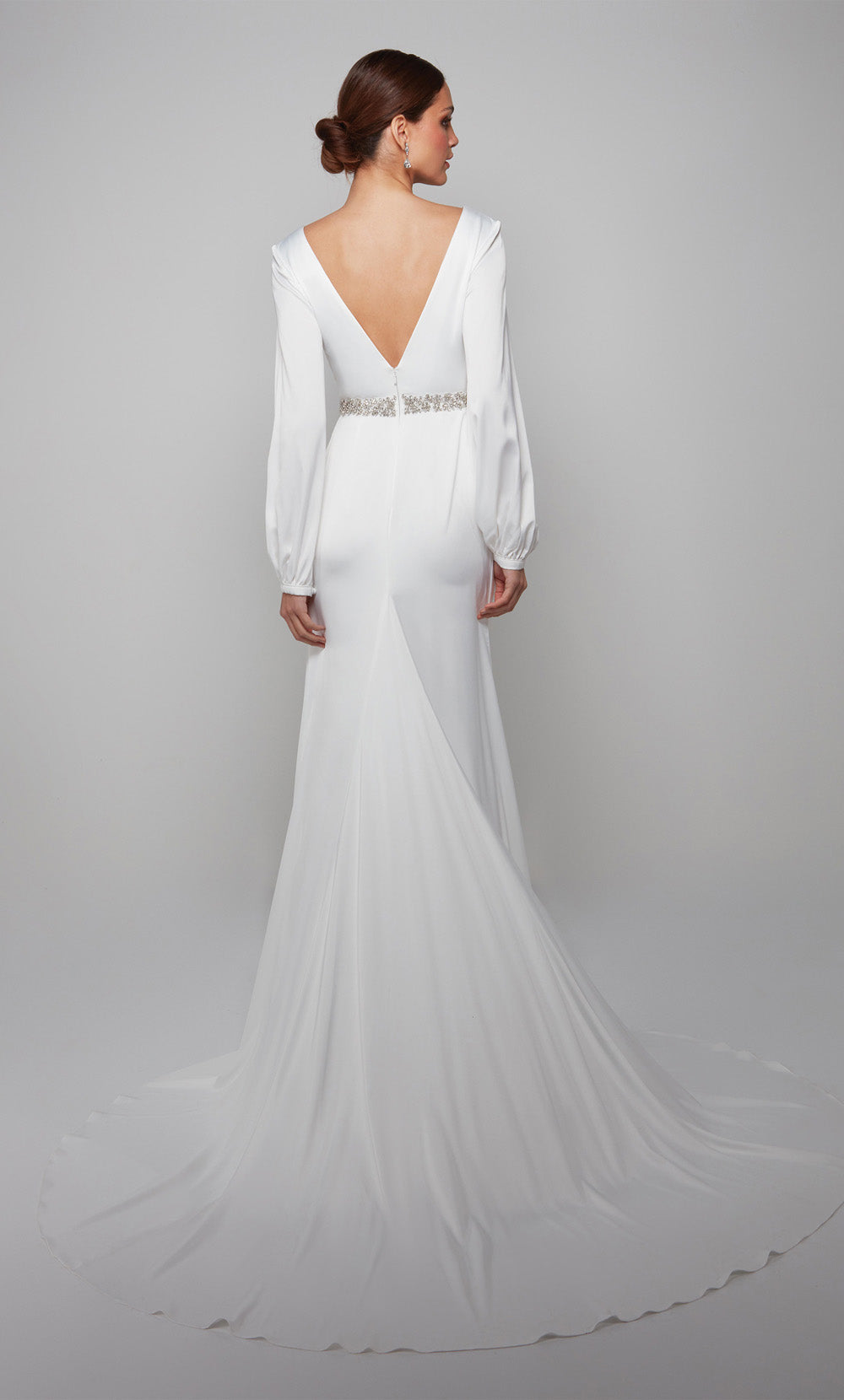 ALYCE Paris 7070 Bridal Plunging Chic Straight Dress