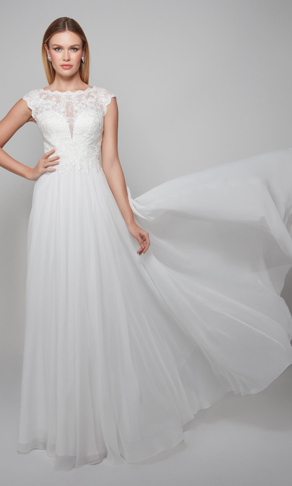 Alyce Paris 7073 Illusion de mariée illusion une robe de ligne