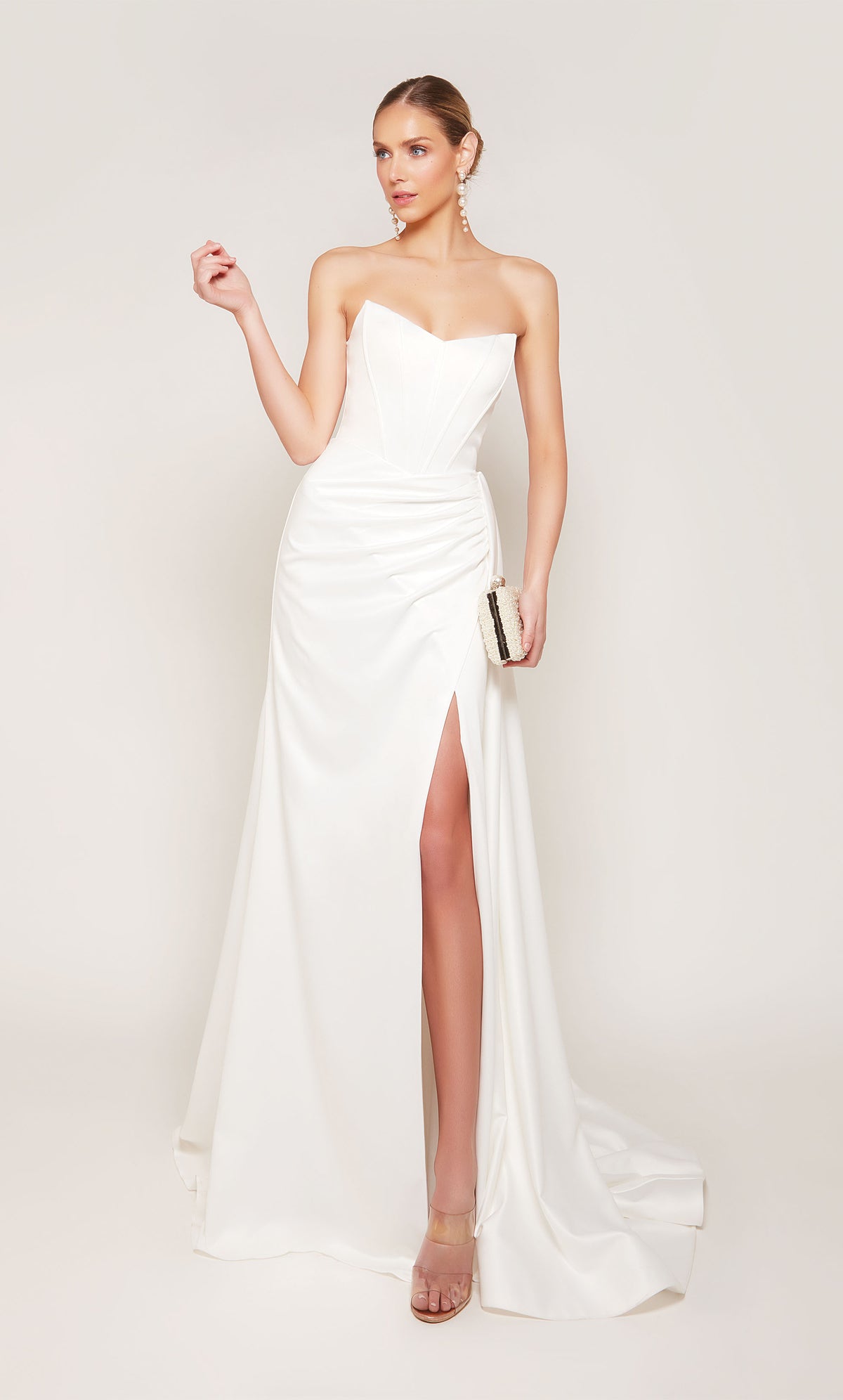 Alyce Paris 7093 Bridal Cat-Eye Slit Sirmaid Robe