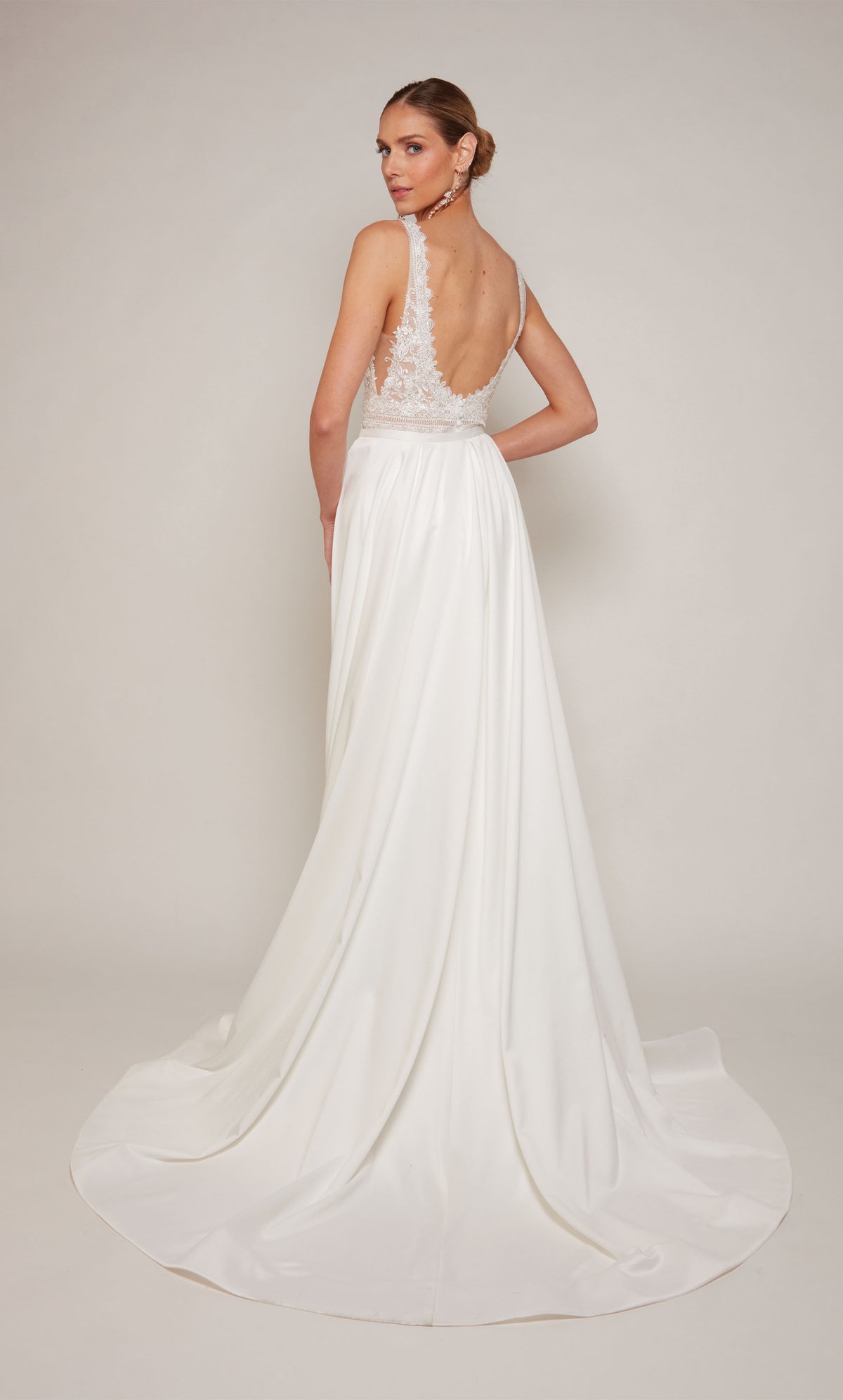 ALYCE Paris 7097 Bridal V-neck Embellished Straight Dress