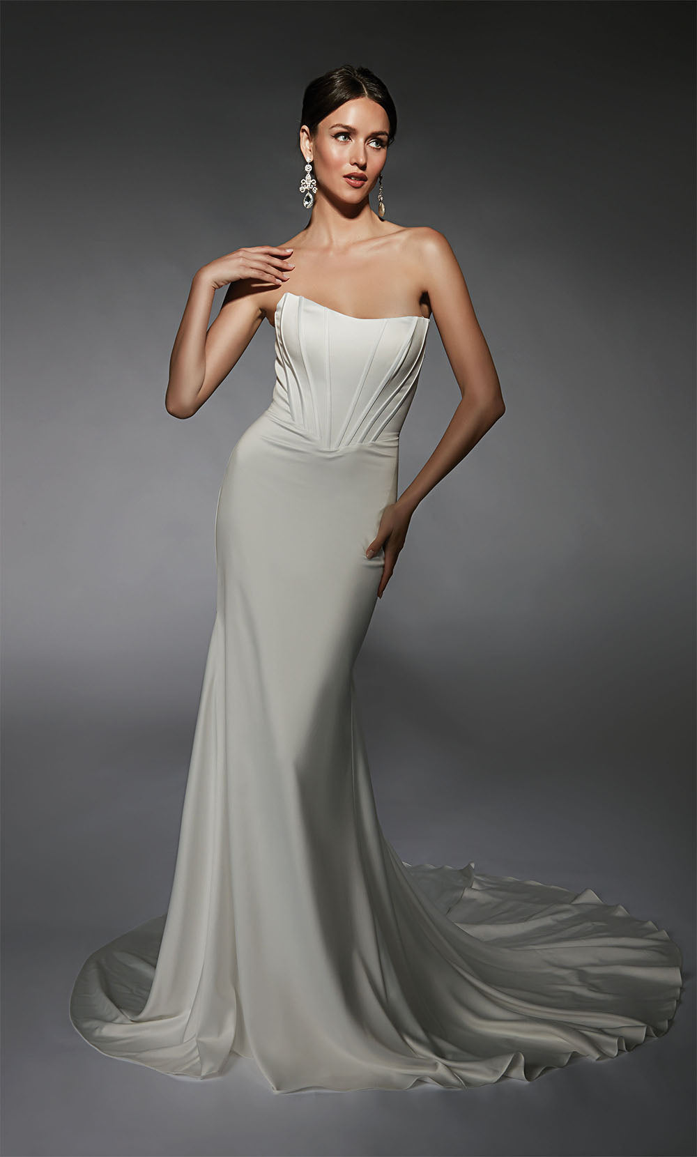 ALYCE PARIS 7109 Scoop Corset Bridal Fit and Flare abito