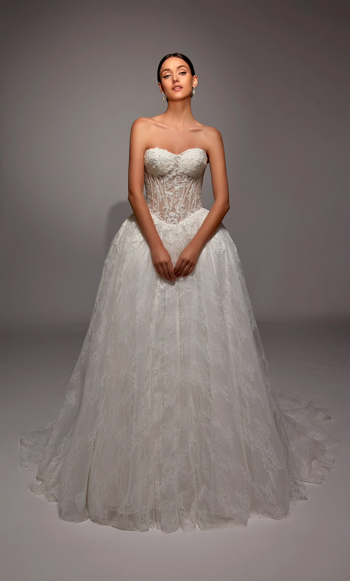 ALYCE Paris 7163 Bridal Strapless Neckline Corset Medium Fullness Dress