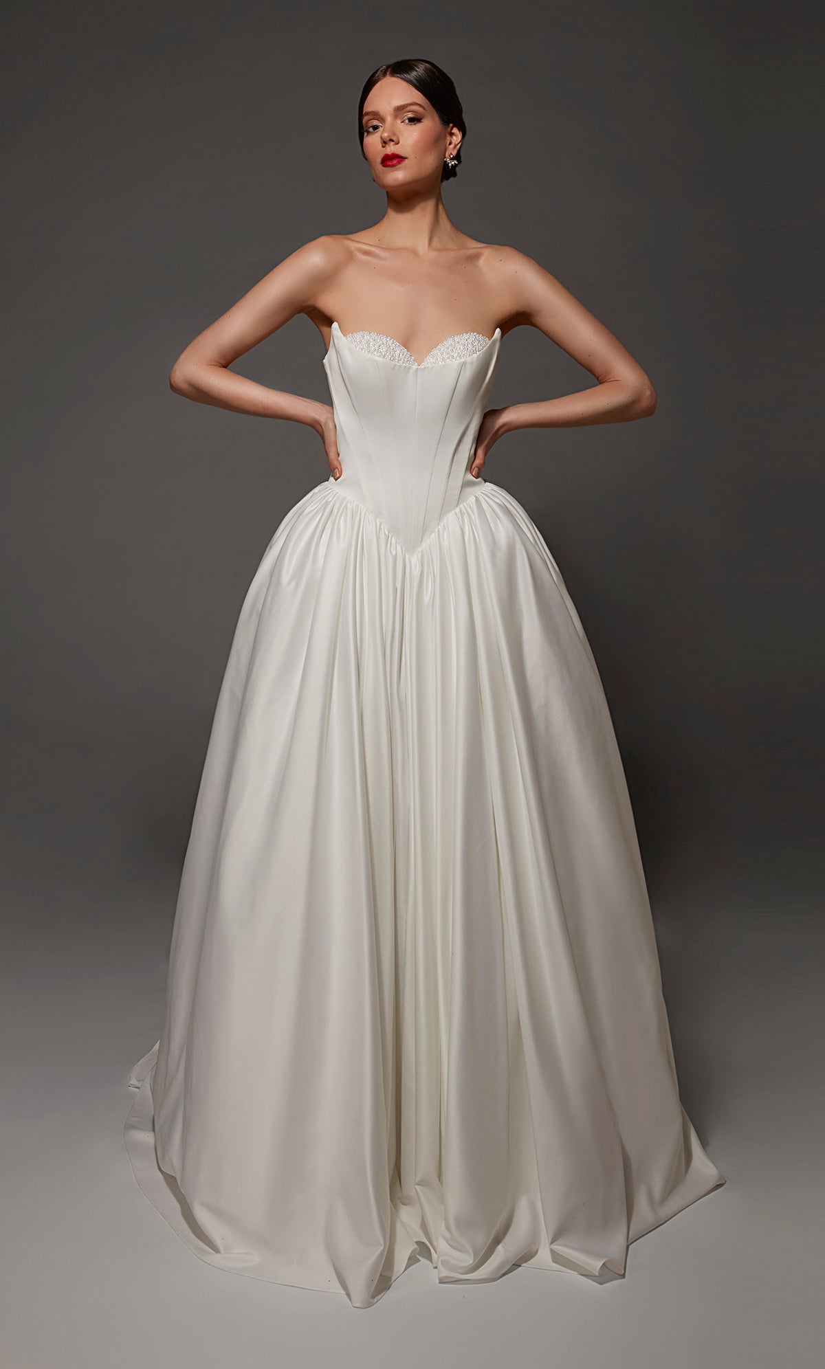 ALYCE Paris 7172 Bridal Cat-eye Neckline Plus Size Ballgown Dress