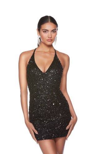 Short lbd with an V neckline, adjustable crisscross back straps, perfect for homecoming or any semi-formal event!