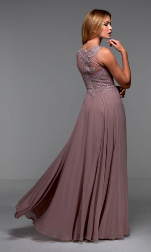 Formal Dress: 27528. Long Formal Dress, V-neck, Flowy Alyce Paris