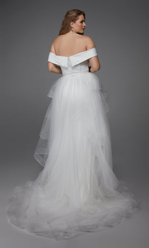 Formal Dress: 7025. Detachable Tulle Train. Bridal. Alyce Paris